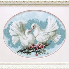 Набор для вышивки крестом Любовь и голуби