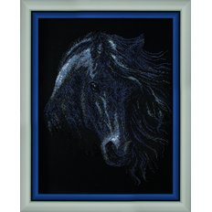 Набор для вышивки бисером Черный конь