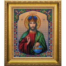 изображение: вышитая бисером икона Икона Господа Иисуса Христа