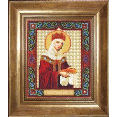 изображение: вышитая бисером икона Икона святая равноапостольная царица Елена