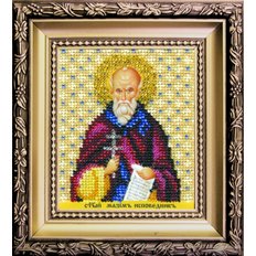 изображение: вышитая бисером Икона святой Максим Исповедник