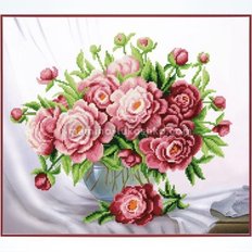 Набор для вышивки бисером Розовые пионы