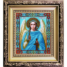 изображение: вышитая бисером, Икона Ангел Хранитель