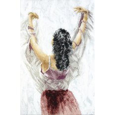фото: картина, вышитая крестиком, Фламенко. Стук каблучков