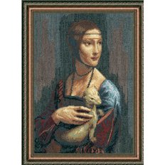 Набор для вышивки крестом По мотивам Леонардо да Винчи Дама с горностаем