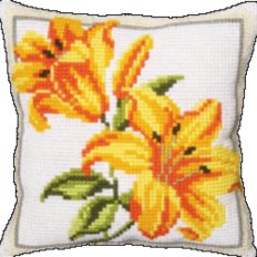 Набор для вышивки крестом: Подушка Лилии