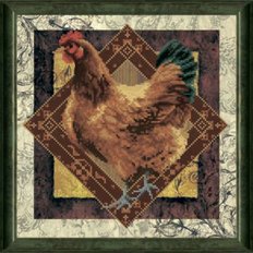 фото: картина для вышивки бисером Курица