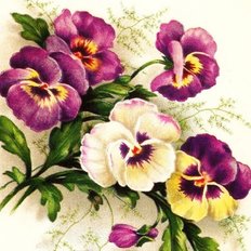 фото: картина для алмазной вышивки, Анютины глазки фото: картина для алмазной вышивки, Анютины глазки