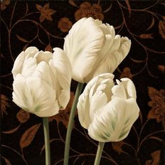 фото: картина для алмазной вышивки, Белые тюльпаны