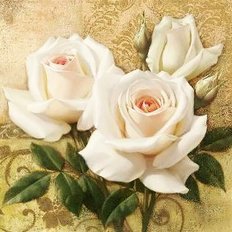 фото: картина для алмазной вышивки, Белые розы