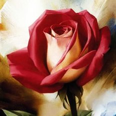 фото: картина для алмазной вышивки, Красная роза Художник Levashov Igor