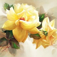 фото: картина для алмазной вышивки, Желтые розы
