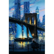 фото: картина для вышивки в алмазной технике, Романтика ночного города