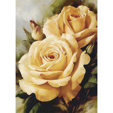 фото: картина для вышивки в алмазной технике, Желтые розы