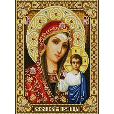 фото: картина для вышивки в алмазной технике, Богородица Казанская