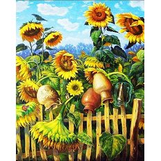 фото: картина для вышивки в алмазной технике, Солнцелики