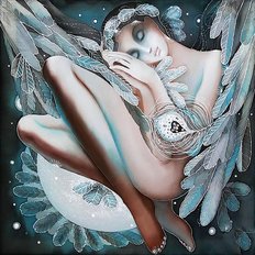 фото: картина для вышивки в алмазной технике, Спящий Ангел