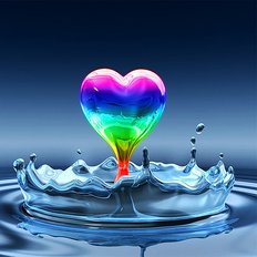 фото: картина для вышивки в алмазной технике, Радуга любви