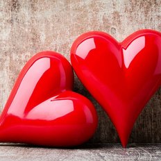 фото: картина для вышивки в алмазной технике, Пламенные сердца