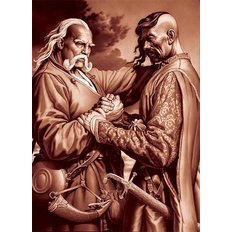 фото: картина для вышивки в алмазной технике, Козаки