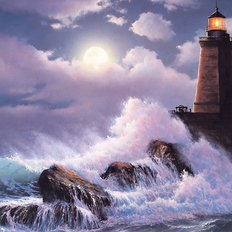 фото: картина для вышивки в алмазной технике, Свет маяка