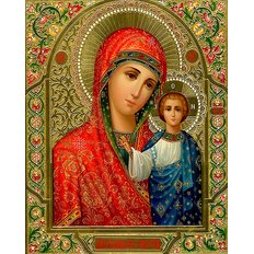 изображение: икона для вышивки в алмазной технике, Богородица Казанская