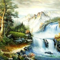 фото: картина для вышивки в алмазной технике, Горная река