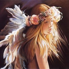 фото: картина для вышивки в алмазной технике, Милый Ангелочек