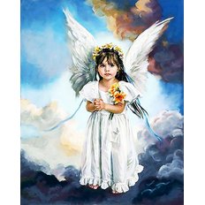 фото: картина для вышивки в алмазной технике, Молитва Ангела Художник Sandra Kuck