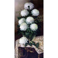 фото: картина для вышивки в алмазной технике, Букет белых хризантем Художник Dobel Elena фото: картина для вышивки в алмазной технике, Букет белых хризантем Художник Dobel Elena