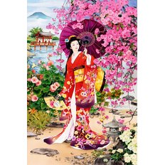 фото: картина для вышивки в алмазной технике, Цветение сакуры