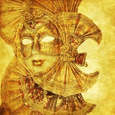 фото: картина для вышивки в алмазной технике, Венецианская маска