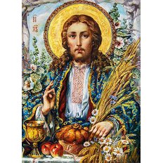 изображение: икона для вышивки в алмазной технике, Иисус Христос с колосьями Художник Okhapkin Alexander