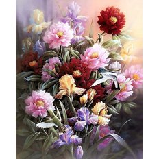 фото: картина для вышивки в алмазной технике, Букет с колибри