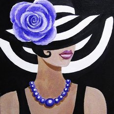 фото: картина для вышивки в алмазной технике, Леди – Искушение