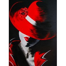 фото: картина для вышивки в алмазной технике, Таинственная незнакомка