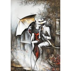 фото: картина для вышивки в алмазной технике, Романтическое свидание