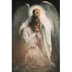 фото: картина для вышивки в алмазной технике, Иисус и Ангел