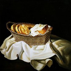 фото: картина в алмазной технике, Корзинка с хлебом Художник Salvador Dali