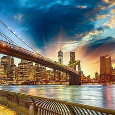 фото: картина для вышивки в алмазной технике, Мосты Нью-Йорка
