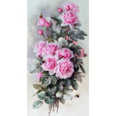 фото: картина в алмазной технике, Розовая симфония-2