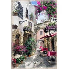 фото: картина в алмазной технике, Фрески старого города