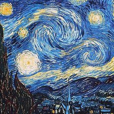 фото: картина в алмазной технике, Звездная ночь”. Художник Vincent Willem Van Gogh