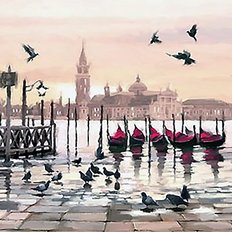 фото: картина в алмазной технике, Город любви – Венеция. Художник Richard Macneil