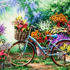 фото: картина для рисования по номерам Весенние цветы