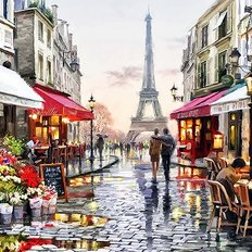 фото: картина для рисования по номерам Париж - город любви