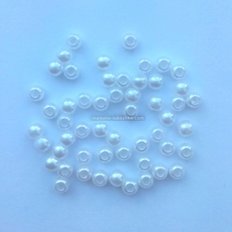 Бусины пришивные, белые, жемчуг, 4 мм