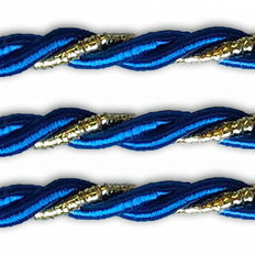 фото: шнур витой синий для оформления сапожков и игрушек