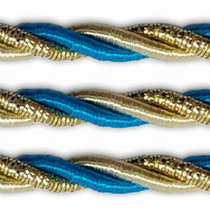 фото: шнур витой голубой для оформления сапожков и игрушек