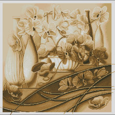 Схема для вышивания бисером или нитками Орхидея А-2-001 +